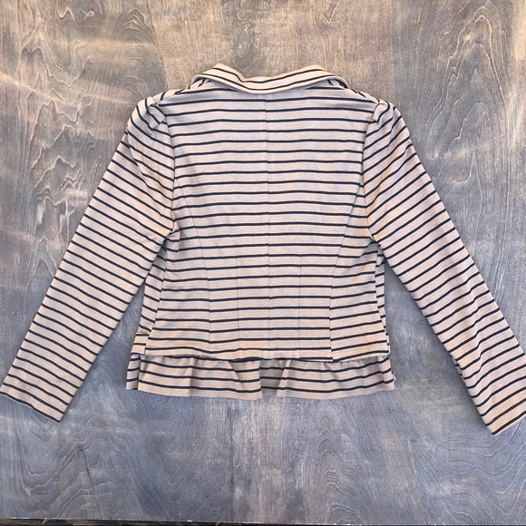 Cartonnier Blazer peplum stripe brown black new S - Picture 3 of 6